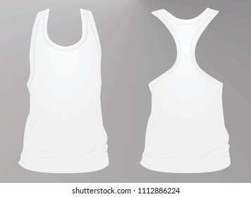 Sleeveless t shirt. vector illustration 