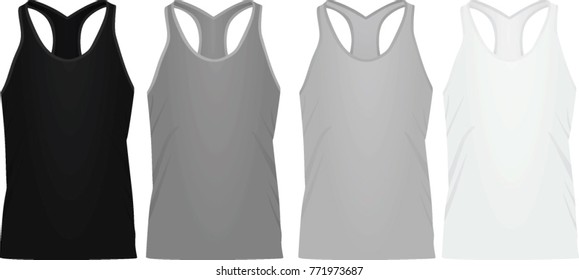 Sleeveless t shirt. vector illustration