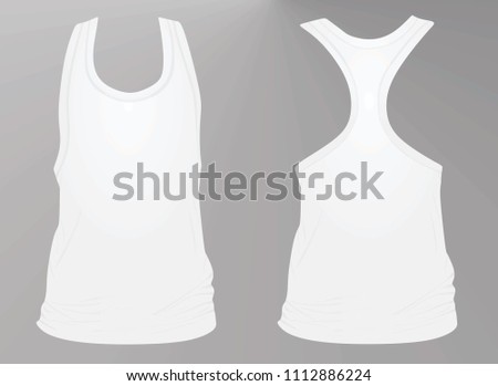 Sleeveless t shirt. vector illustration 