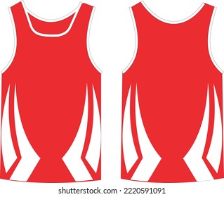 Sleeveless Tank Top Basketball jersey vest design t-shirt template, sports jersey concept with front and back view for Men and women. Basketball,Volleyball jersey,tennis,tank top and badminton uniform