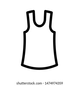 sleeveless thin line vector icon