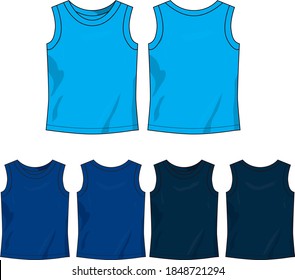 tops sin mangas para niños patrón de plantilla vectorial para niños
