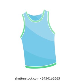 sleeveless T-shirt color vector illustration