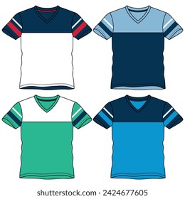 Sleeveless t-shirt set, with fashionable cuts, stripes, and block cuts with fashionable and attractive colors, in different variants making them more dynamic.