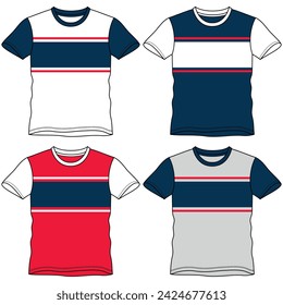 Sleeveless t-shirt set, with fashionable cuts, stripes, and block cuts with fashionable and attractive colors, in different variants making them more dynamic.