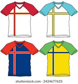 Sleeveless t-shirt set, with fashionable cuts, stripes, and block cuts with fashionable and attractive colors, in different variants making them more dynamic.