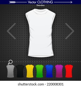 Sleeveless T-Shirt (White, Grey, Black, Yellow, Green, Blue, Purple, Red)