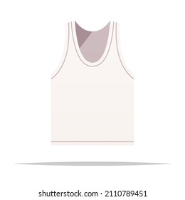 Sleeveless undershirt vector isolated illustration