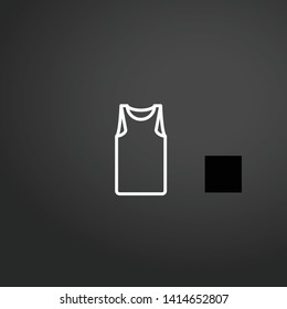 Sleeveless vector icon. Sleeveless concept stroke symbol design. Thin graphic elements vector illustration, outline pattern for your web site design, logo, UI. EPS 10.