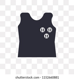 Sleeveless vector icon isolated on transparent background, Sleeveless logo concept