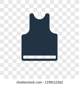 Sleeveless vector icon isolated on transparent background, Sleeveless transparency logo concept