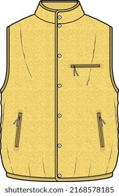 SLEEVELESS VEST FOR MEN AND BOYS OUTER WEAR VECTOR ILLUSTRATION