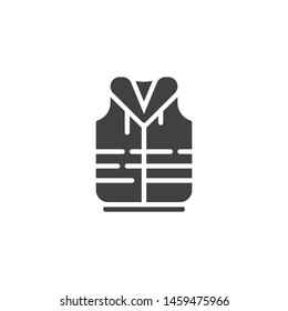 Sleeveless vest vector icon. filled flat sign for mobile concept and web design. Sleeveless jacket glyph icon. Symbol, logo illustration. Vector graphics