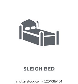 Sleigh bed icon. Sleigh bed design concept from Furniture and household collection. Simple element vector illustration on white background.