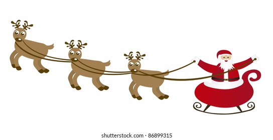 sleigh cartoon  isolated over white background. vector