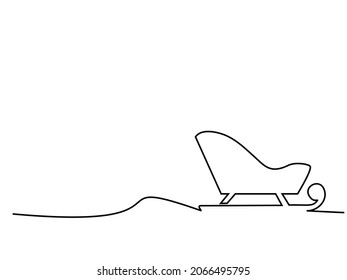 sleigh drawing in one continuous line