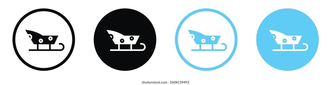 Sleigh icon collection. vector illustration set