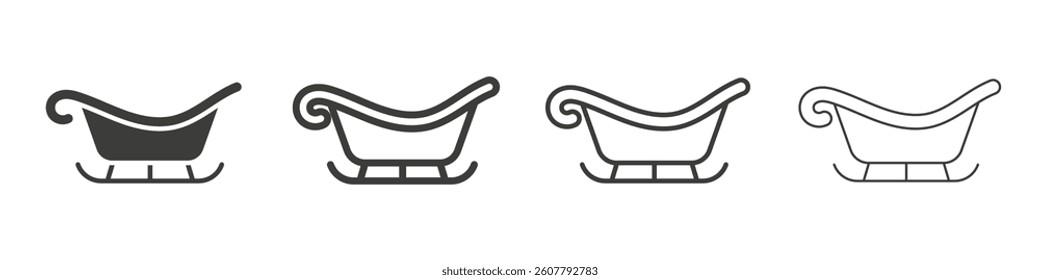 Sleigh icon collection for website designs