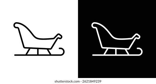 Sleigh icon concept stroke on white background
