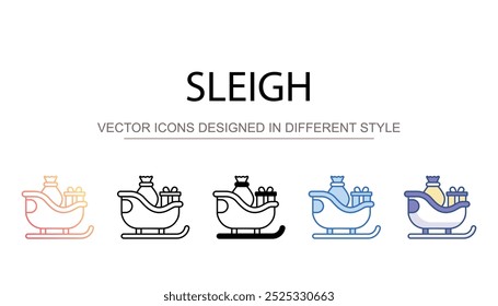 Sleigh icon design with white background stock illustration