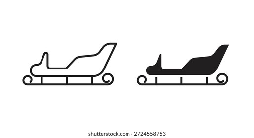 Icono de trineo en estilo doodle y stroke.