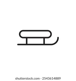 Sleigh icon Flat line illustration