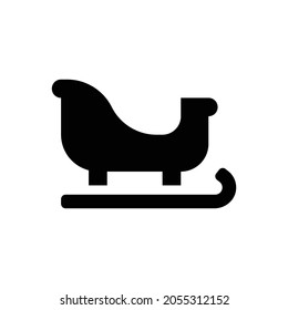 sleigh Icon. Flat style design isolated on white background. Vector illustration