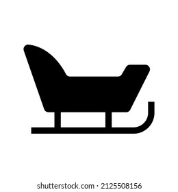 Sleigh icon isolated on white background