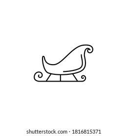 sleigh icon in line art style. Vector illustration esp 10