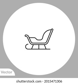 Sleigh icon sign vector,Symbol, logo illustration for web and mobile