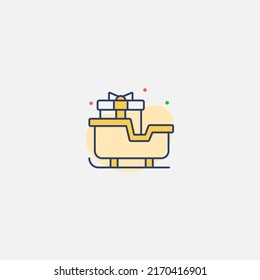 Sleigh icon sign vector,Symbol, logo illustration for web and mobile