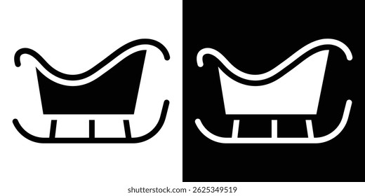 Sleigh icon simple line vector. Symbol, logo.