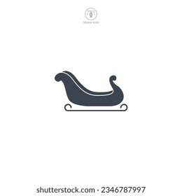 Sleigh icon symbol vector illustration isolated on white background