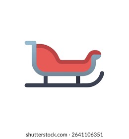 sleigh icon vector illustration style