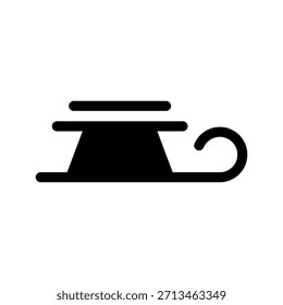Ilustración de diseño de símbolo de Vector de icono de trineo