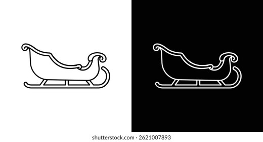 Vetor de ícone de trenó para web e aplicativo móvel