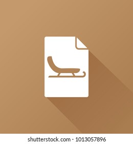 Sleigh icon. winter sport