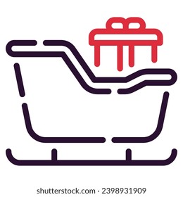 Sleigh Illustration Icons for web, app, infographic, etc