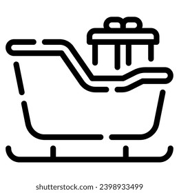 Sleigh Illustration Icons for web, app, infographic, etc