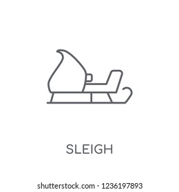 Sleigh linear icon. Modern outline Sleigh logo concept on white background from Christmas collection. Suitable for use on web apps, mobile apps and print media.