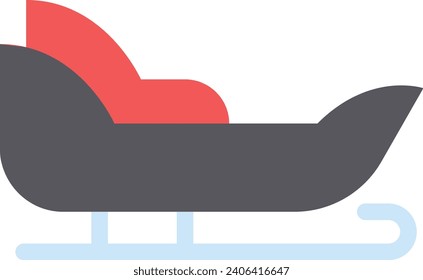 Sleigh single vector line icon