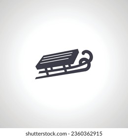 Sleigh sledge icon. sledge isolated icon on white background