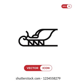 Sleigh vector icon