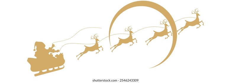 sleight santa claus illustration background with a christmas