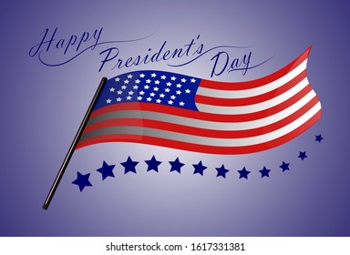 Sleman / DIY Indonesia 1-16-2020 vector graphics themed American presindet day accompanied by a picture of a hat and also a country flag can be placed commercially