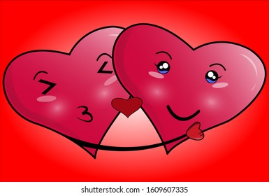 Sleman / DIY - indonesia / 1-9-2020
heart icon with the theme of valentines day