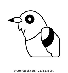 Slender bird Vector icon which can easily modify or edit

