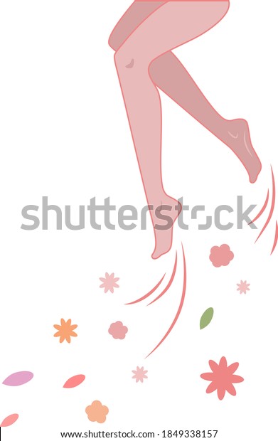 Vektor Stok Slender Female Legs Vector Illustration On Tanpa Royalti 1849338157 Shutterstock 4190