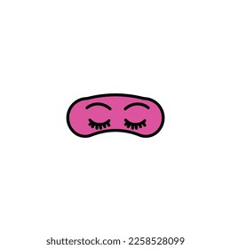 slepping mask vector type icon