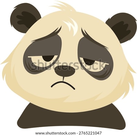 sleppy panda bored emotion face